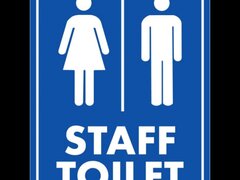 Staff toilet signs