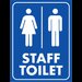 Staff toilet signs